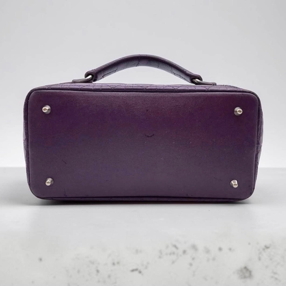 ❌SOLD❌Christian Dior Panarea Cannage Purple Tote Bag with Charm - Picture 5 of 15